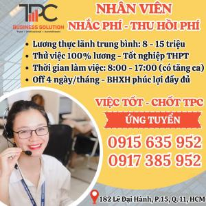 Tuyển Dụng Nhân Viên Nhắc Phí - Thu Hồi Phí: Thành Phố Hồ Chí Minh, VN